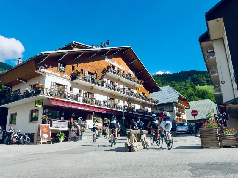 Arrival at the hotel in Valloire