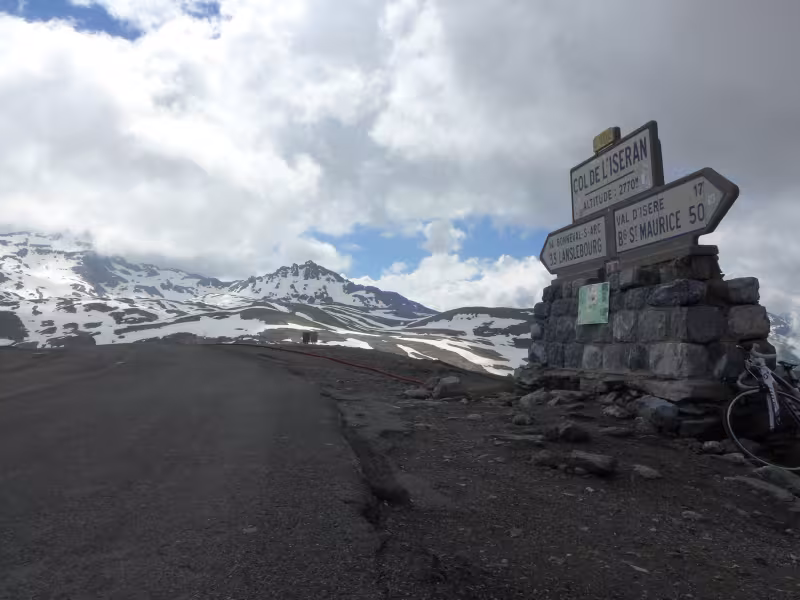 At the summit of Iseran