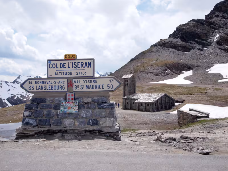 Col de l'Iseran and the Chapelle Notre-Dame-de-Toute-Prudence