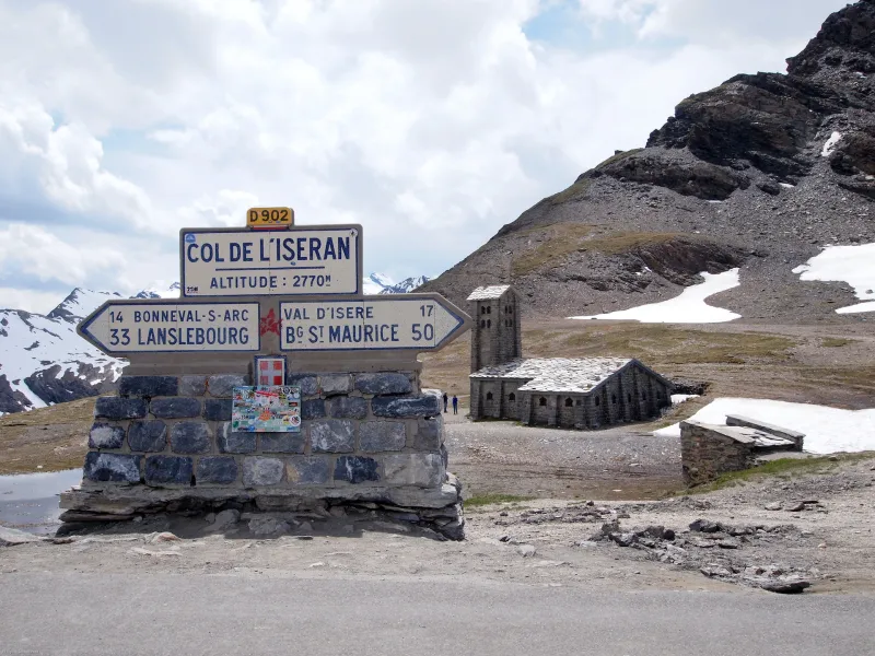 Col de l'Iseran and the Chapelle Notre-Dame-de-Toute-Prudence