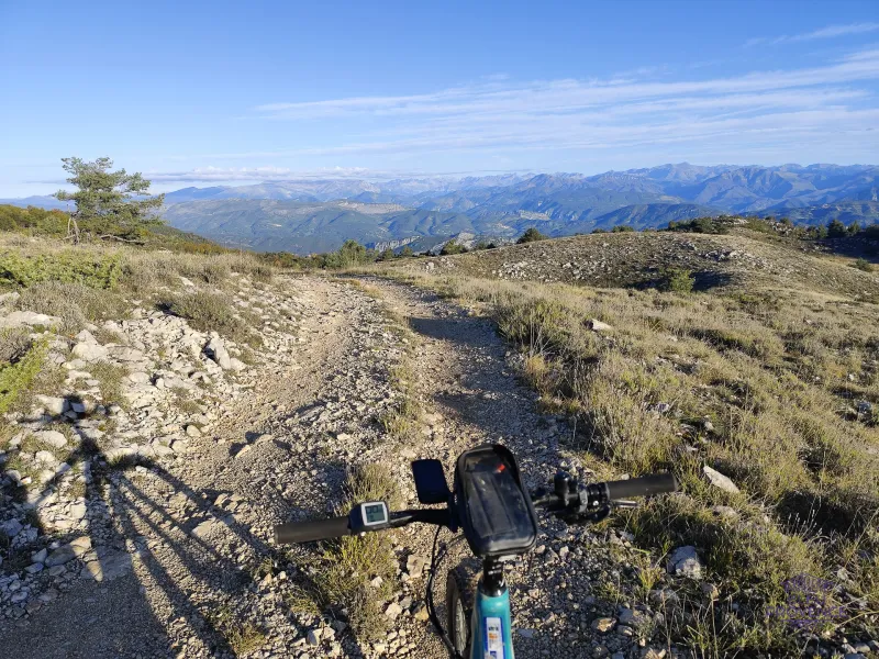View of the Mercantour from the Préalpes d'Azur plateau