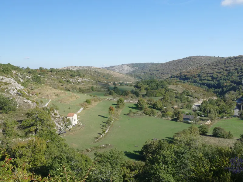 Panoramic view of the limestone plateaux of the Alpes Maritimes