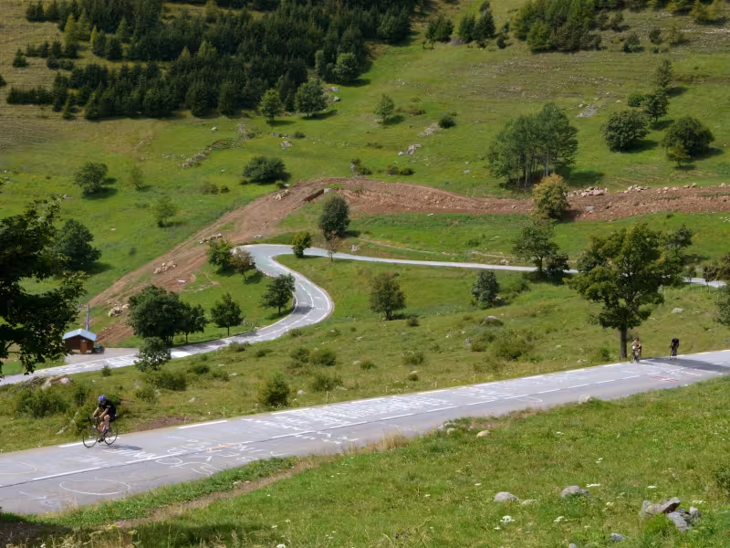 On the way up to Alpe d'Huez