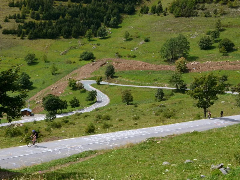 On the way up to Alpe d'Huez