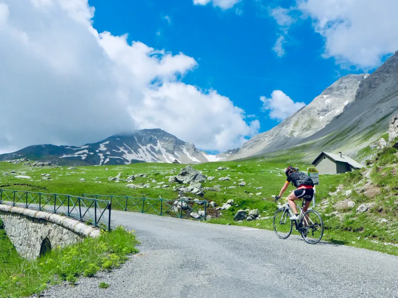 End of the northern slope of the Col de la Cayolle