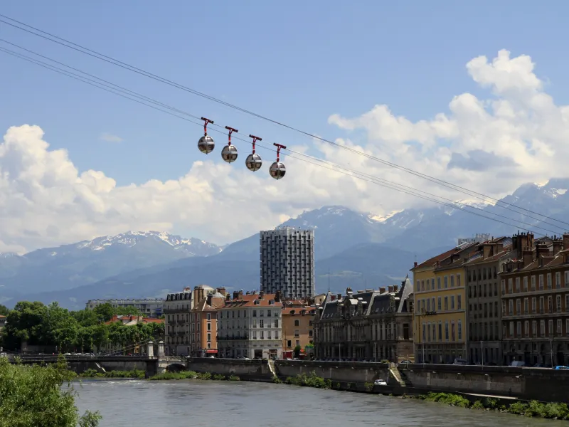 Grenoble nestled in the heart of the Alps