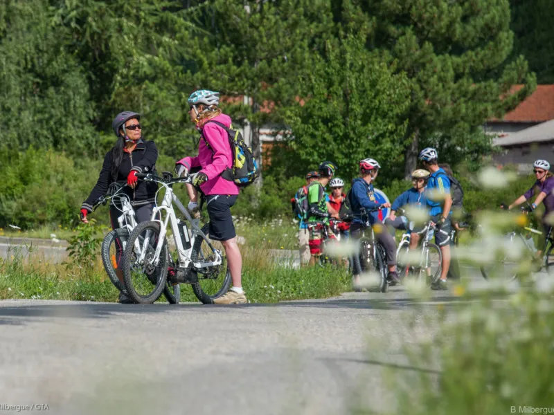Cycling group on the P'tites Routes du Soleil