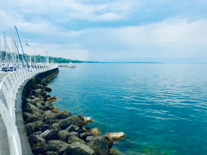 Thonon-les-Bains pier on Lake Geneva