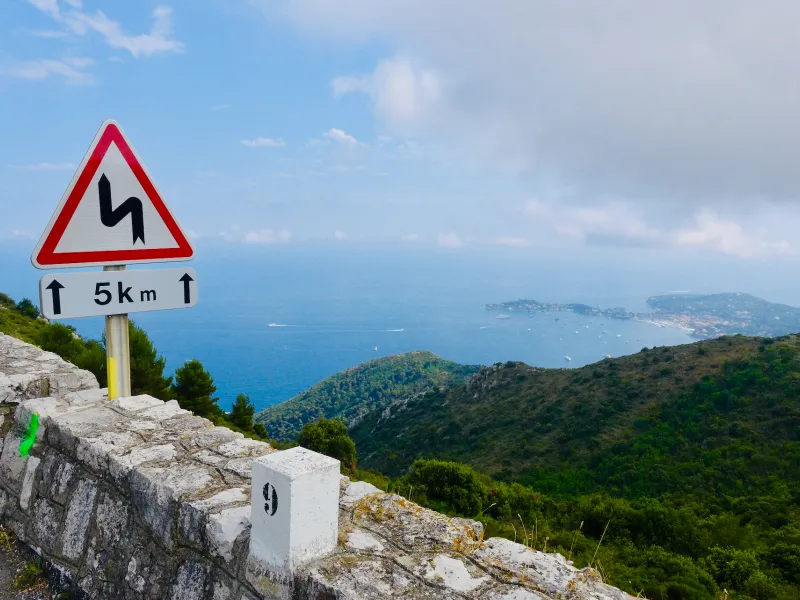The Haute Corniche overlooking the Mediterranean