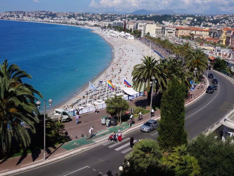 The Promenade des Anglais from the Bellanda Tower in Nice