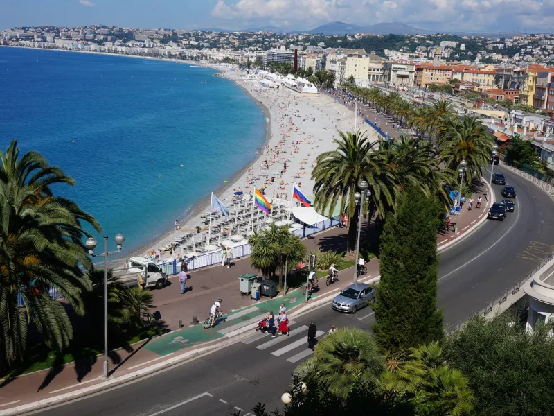 The Promenade des Anglais from the Bellanda Tower in Nice