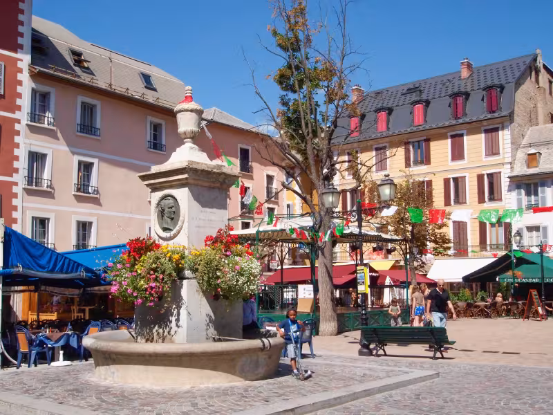 The charming and colorful town of Barcelonnette