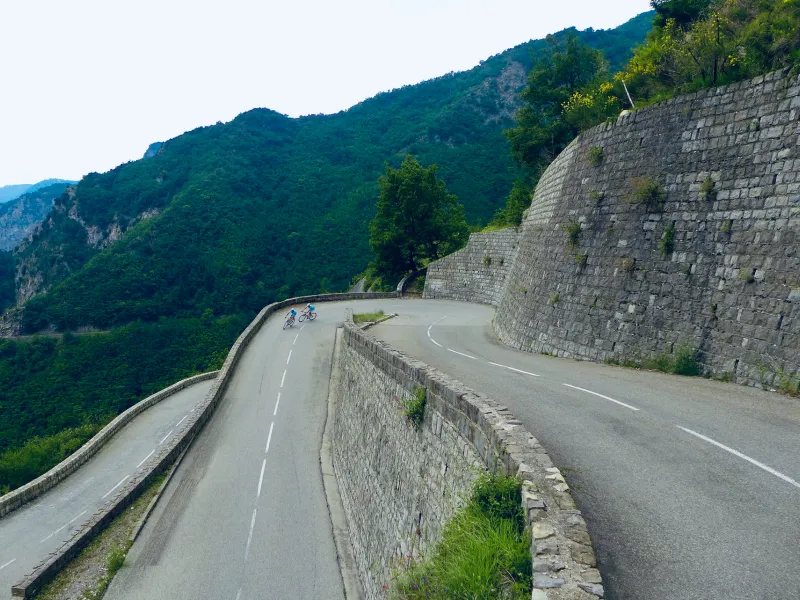 Laces on the south side of the Col de Turini near Moulinet
