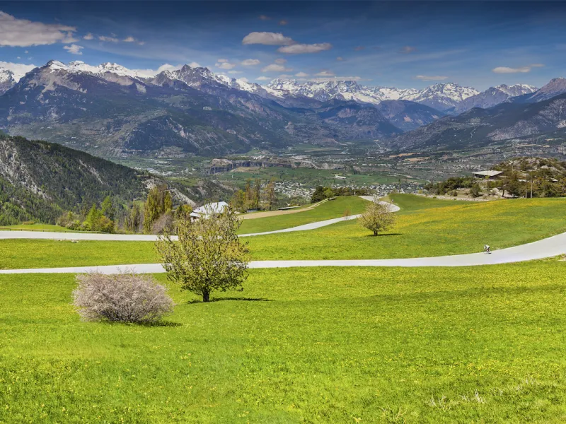 Lace-ups on the Col de Vars overlooking the Durance valley