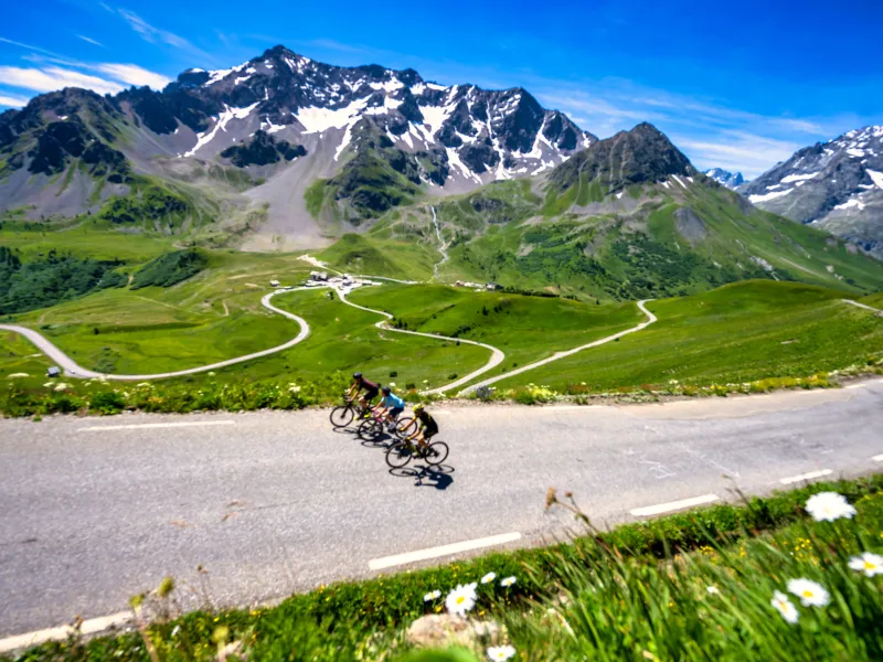 Climbing the south side of the Col du Galibier