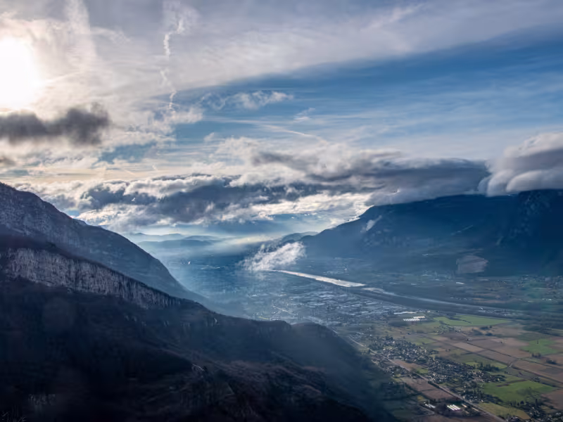 Néron and Vercors above the Isère at Grenoble