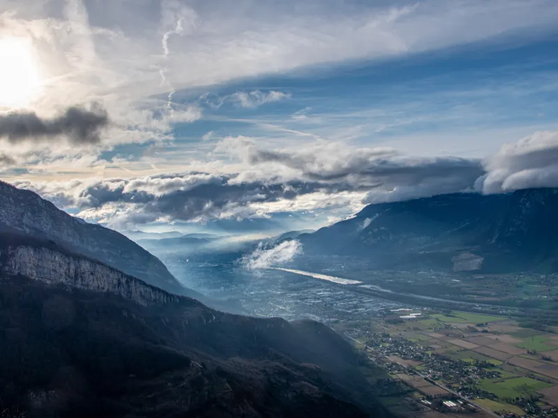 Néron and Vercors above the Isère at Grenoble