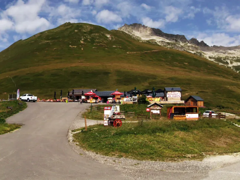 Col de la Madeleine and its shops