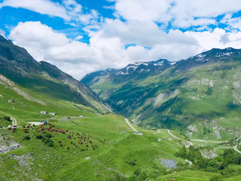 The Chapieux valley on the southern slopes of the Cormet de Roselend