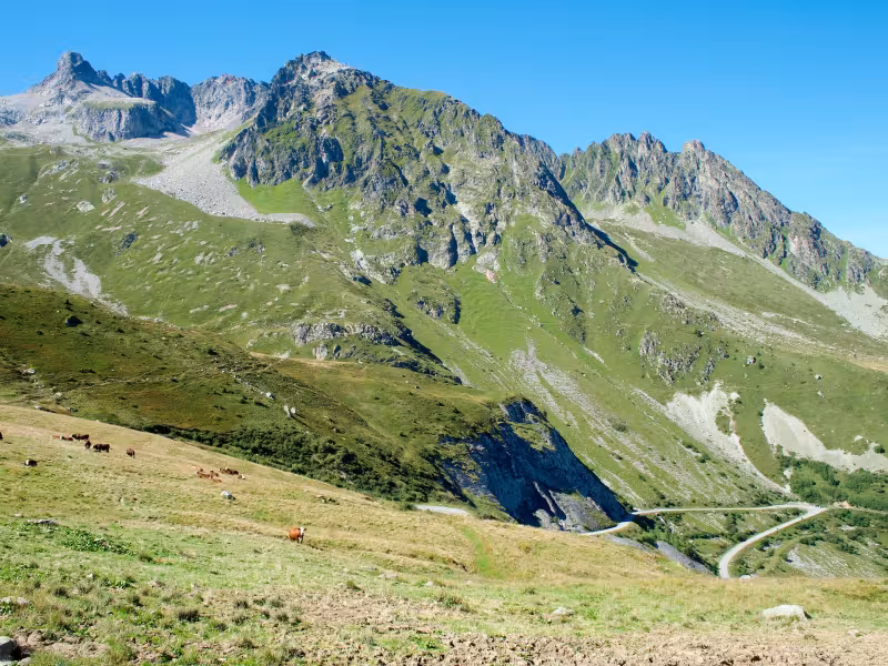 The south-western slope of the Col de la Madeleine