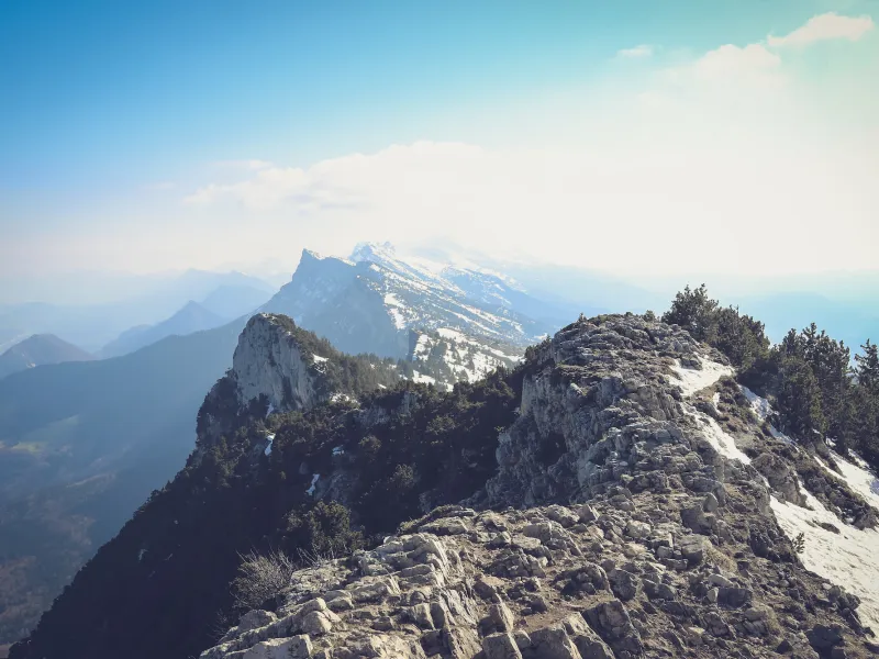 The Vercors ridges from the Moucherotte peak