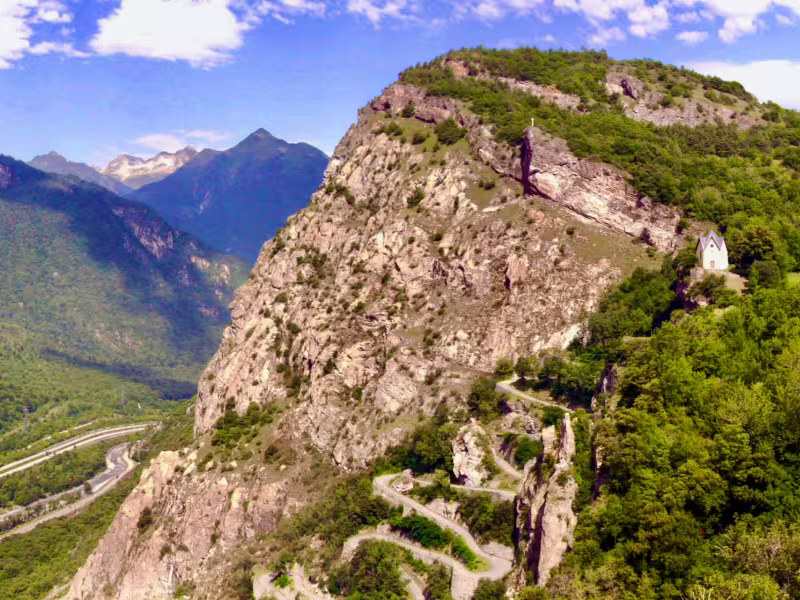 The Montvernier switchbacks on the descent from the Col de Chaussy