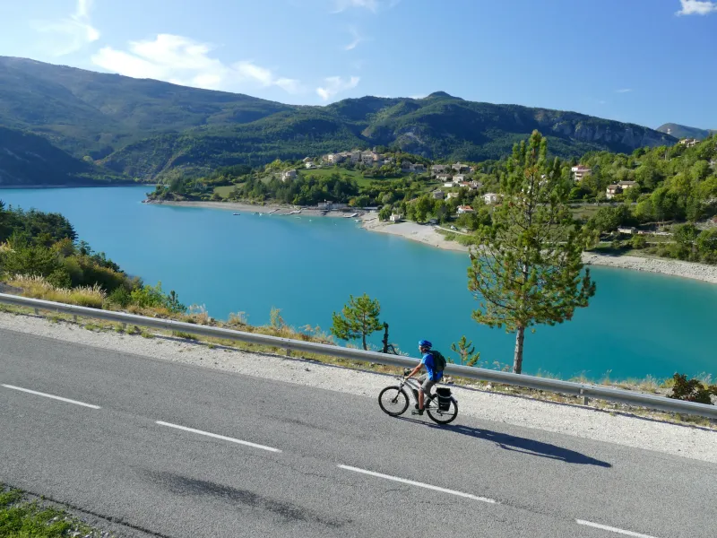 On the banks of Lac de Castillon in Saint-Julien-du-Verdon