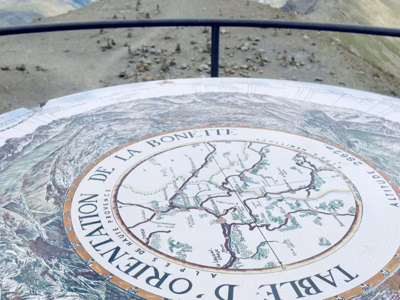 Table d'orientation de la Cime de la Bonette, highest Route in Europe