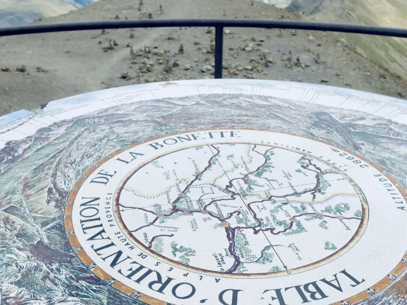Table d'orientation de la Cime de la Bonette, highest Route in Europe