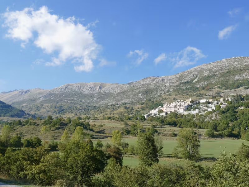 Village of Coursegoules on the southern slopes of Cheiron
