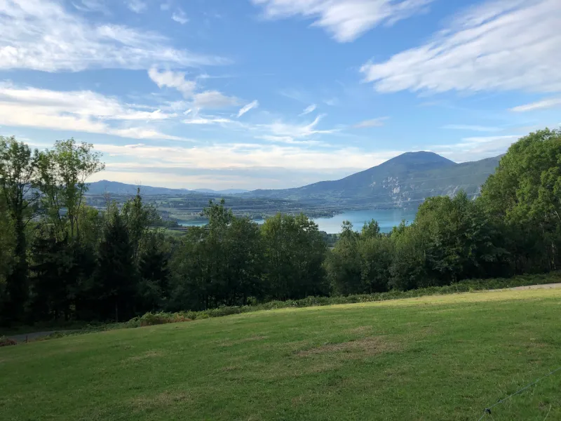 View of Lac d'Aiguebelette as you climb towards Dullin