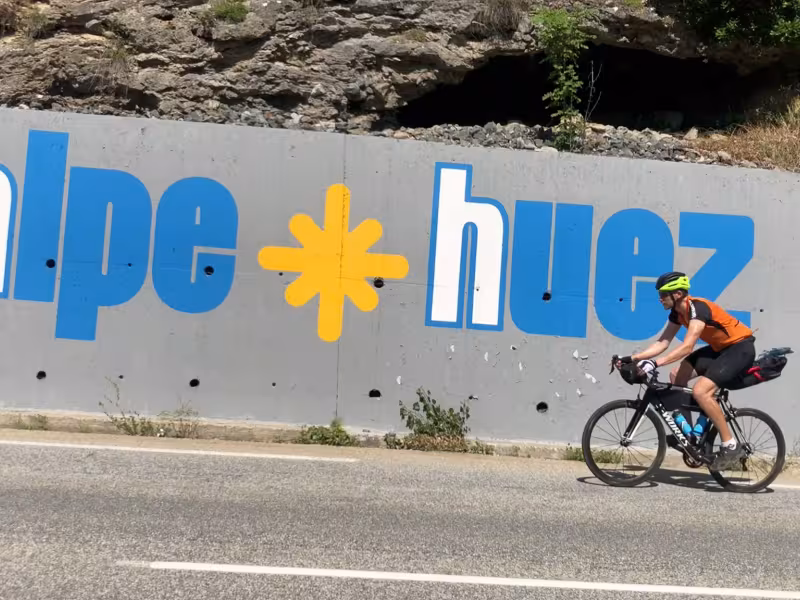 On the way up to Alpe d'Huez