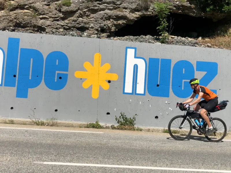 On the way up to Alpe d'Huez
