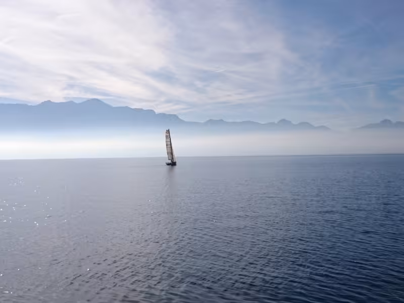 Sailing on Lake Geneva
