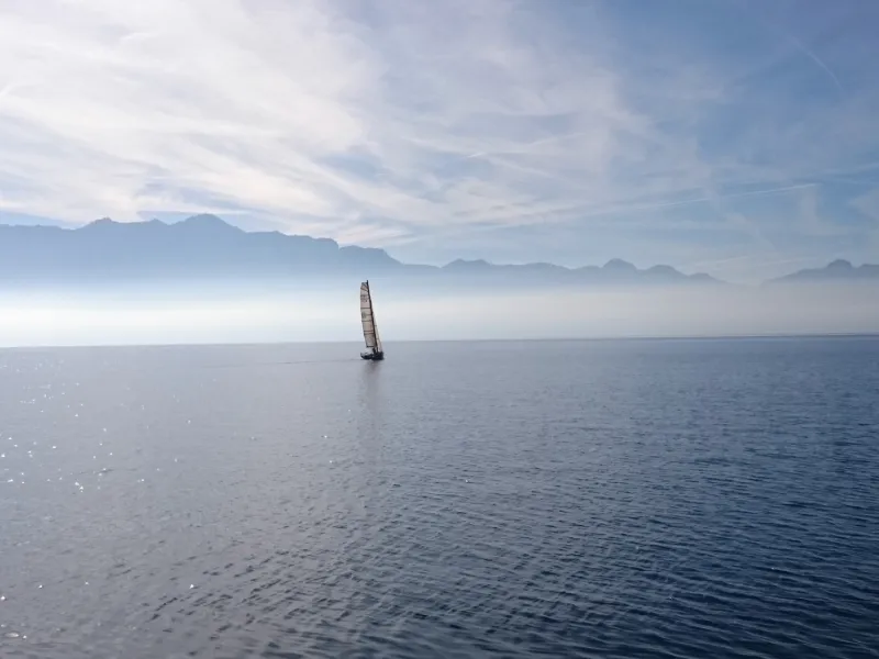 Sailing on Lake Geneva