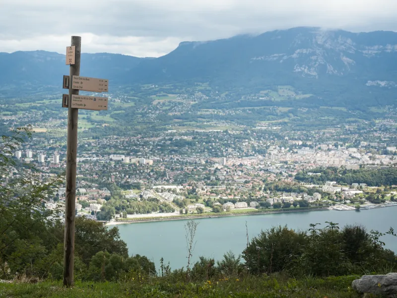 View of Aix-les-Bains from Mont du Chat