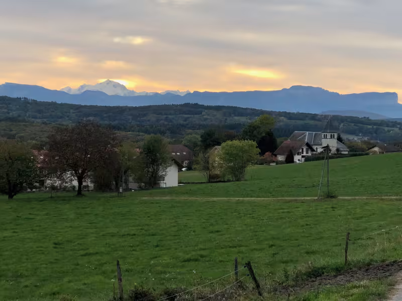 View of Mont Blanc from the Vuache