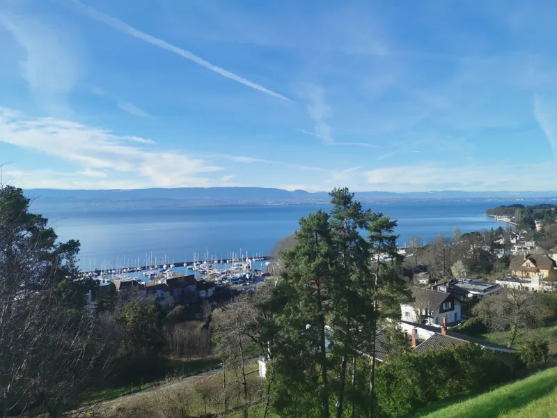 View of the port of Thonon-les-bains