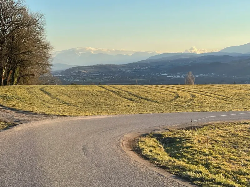 View of the Alps from Albannais