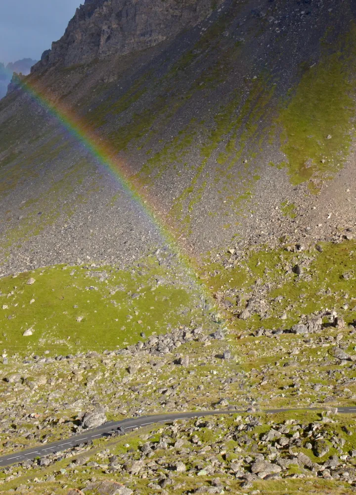 Rainbow over the Granges du Galibier
