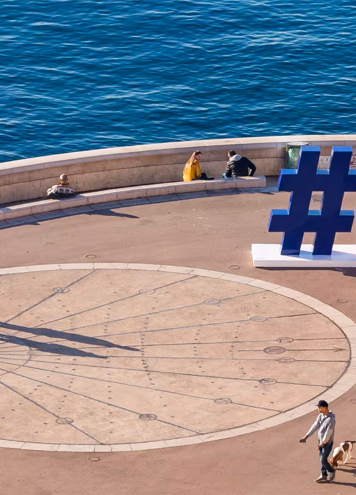 Esplanade de Nice in front of the sea