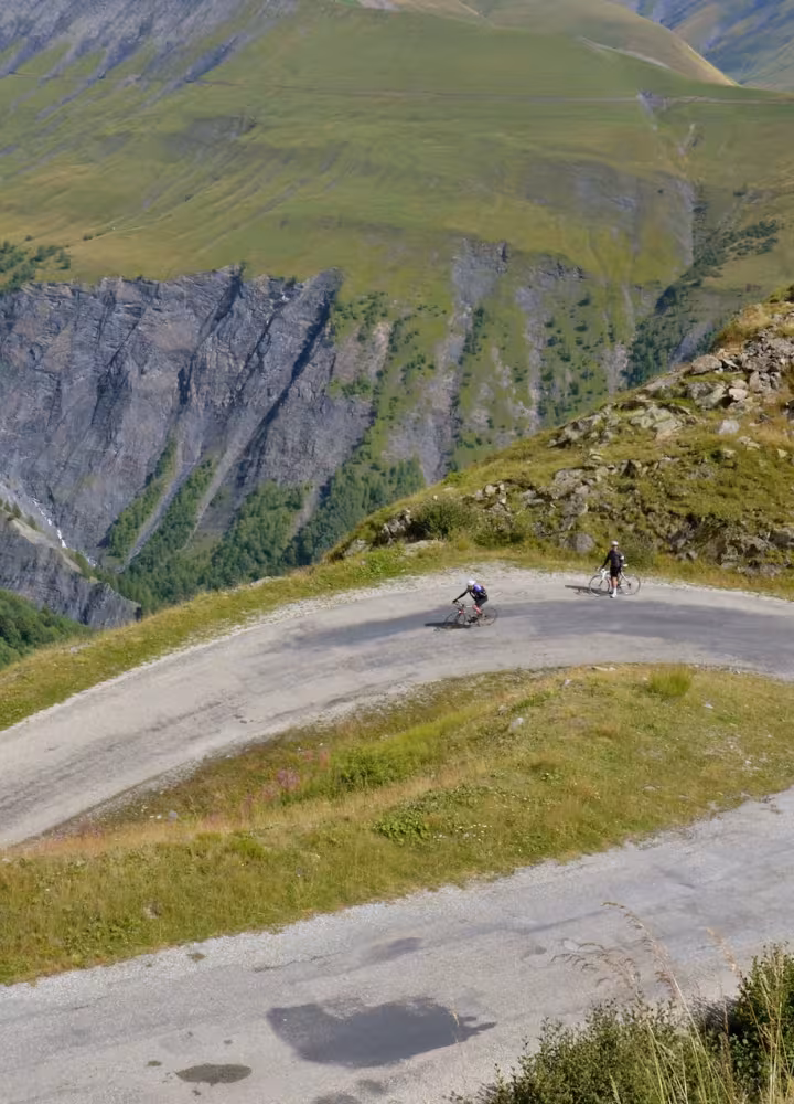 In the Col de Sarenne between Alpe d'Huez and La Grave