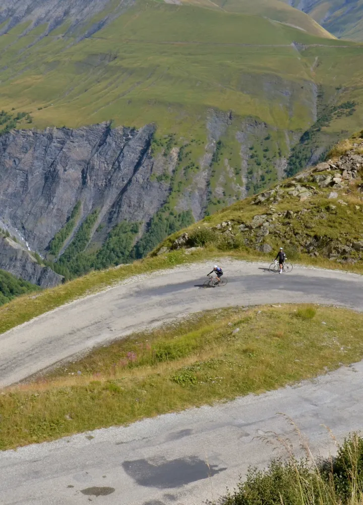 In the Col de Sarenne between Alpe d'Huez and La Grave