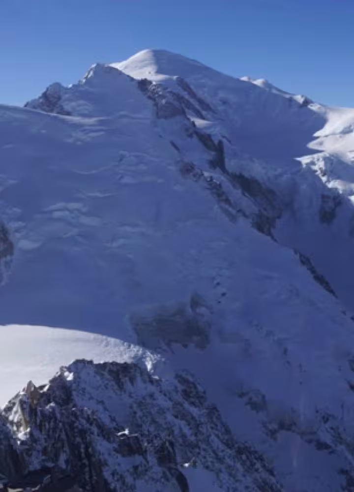 Mont Blanc and Aiguille du Midi