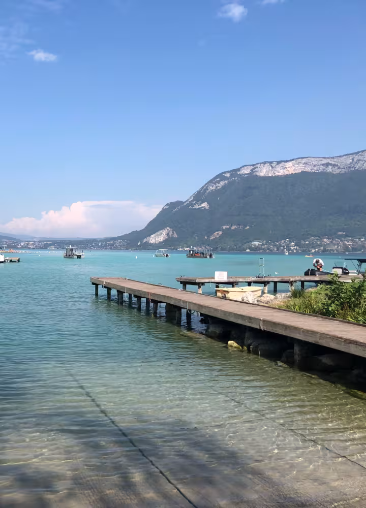 Lake Annecy on the variant between Le Grand-Bornand and Beaufort-sur-Doron