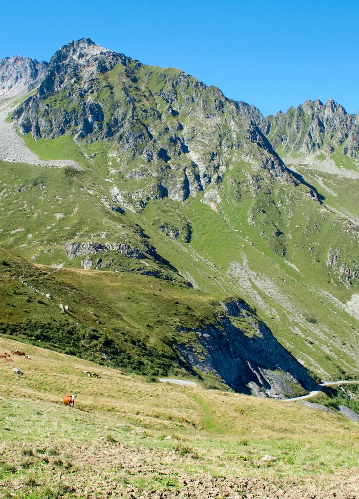 The south-western slope of the Col de la Madeleine