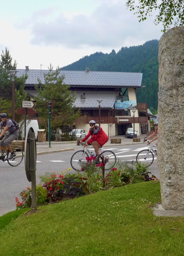 bikes on the Col des Gets