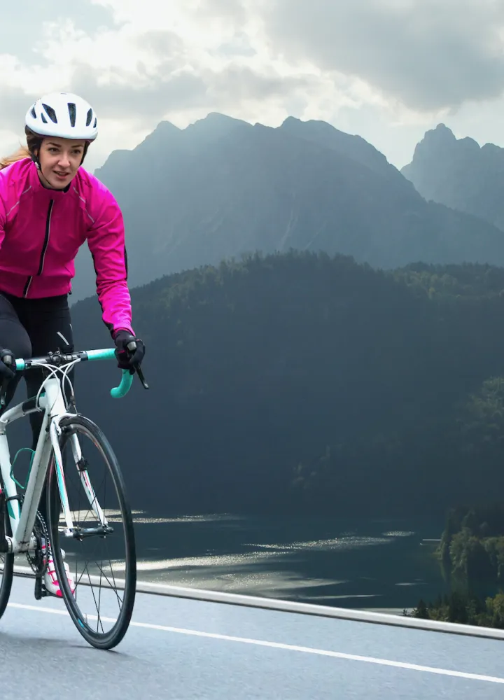 Cycling through the Alps in the rain