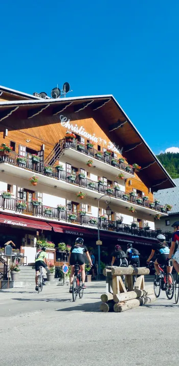 Arrival at the hotel in Valloire