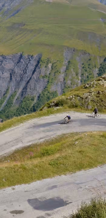 In the Col de Sarenne between Alpe d'Huez and La Grave